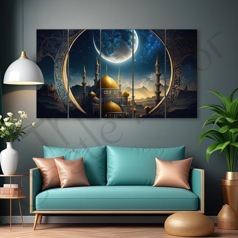 The Castle Decor Islamic painting with frame Big Size 27x48 Wall art for living roomBedroomDrawing roomHotelsWooden Framed494 - Image 2