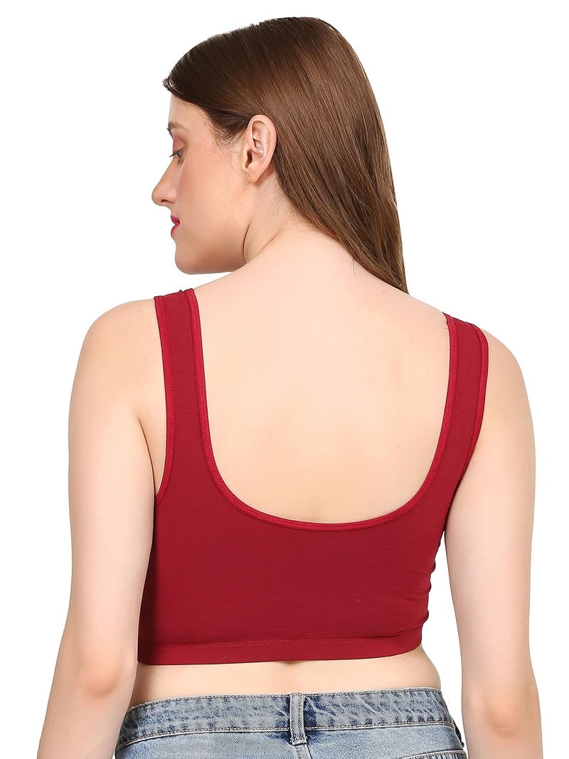 Mysha Cotton Full Coverage Non Padded Wire Free Air Sports Bra for Women (Pack of 2) - Image 5