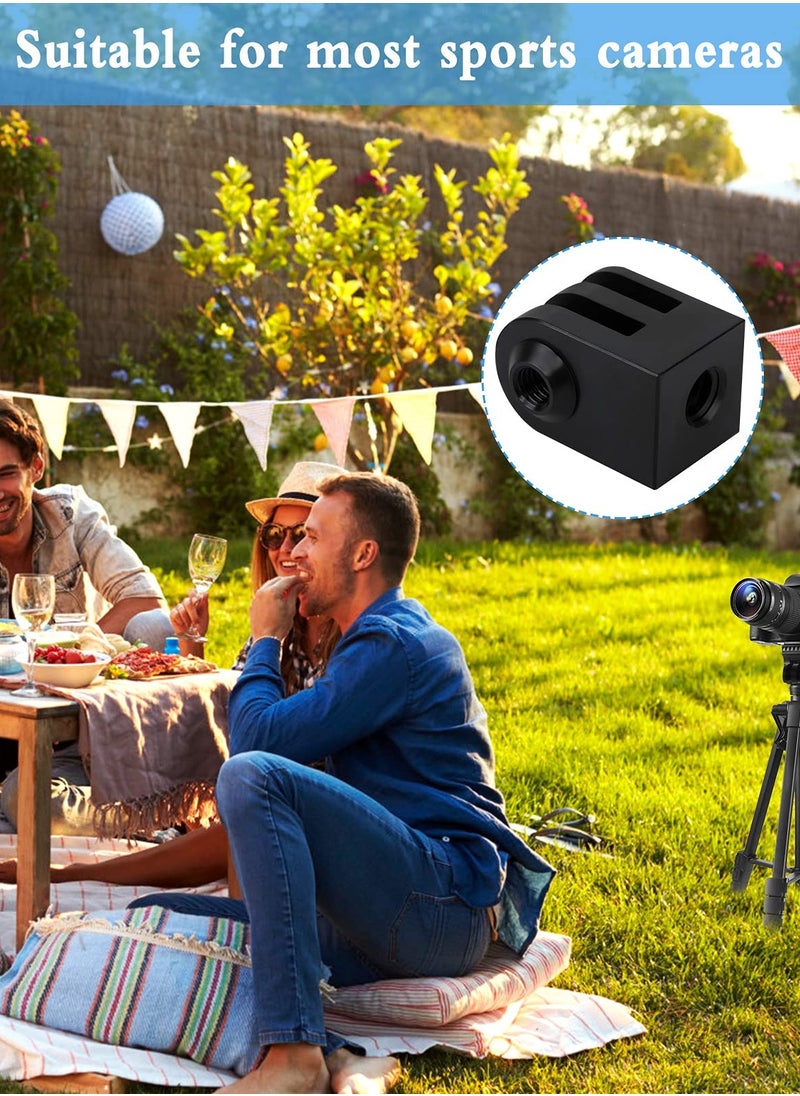 Excefore - Aluminium Tripod Mount Adapter for GoPro - Securely Attach Your Action Camera with this 1/4 Screw Tripod Mount. Perfect for GoPro Session and Hero Models. (3 Pieces) - Image 1