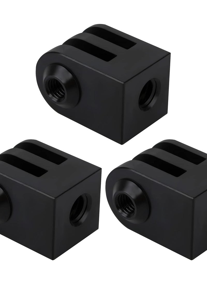 Excefore - Aluminium Tripod Mount Adapter for GoPro - Securely Attach Your Action Camera with this 1/4 Screw Tripod Mount. Perfect for GoPro Session and Hero Models. (3 Pieces) - Image 1