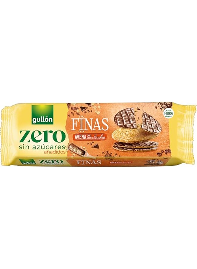 Gullon Zero No Added Sugar Oaty Thins With Milk Chocolates - 150g - Image 1