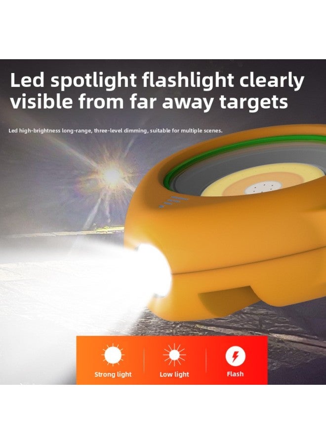 Charging Mobile Outdoor Led Solar Work Light Dual Cob With Magnetic Attraction Can Be Hung Multifunctional Portable-Power:Wj021 Blue Solar Charging Work Light  - Image 2