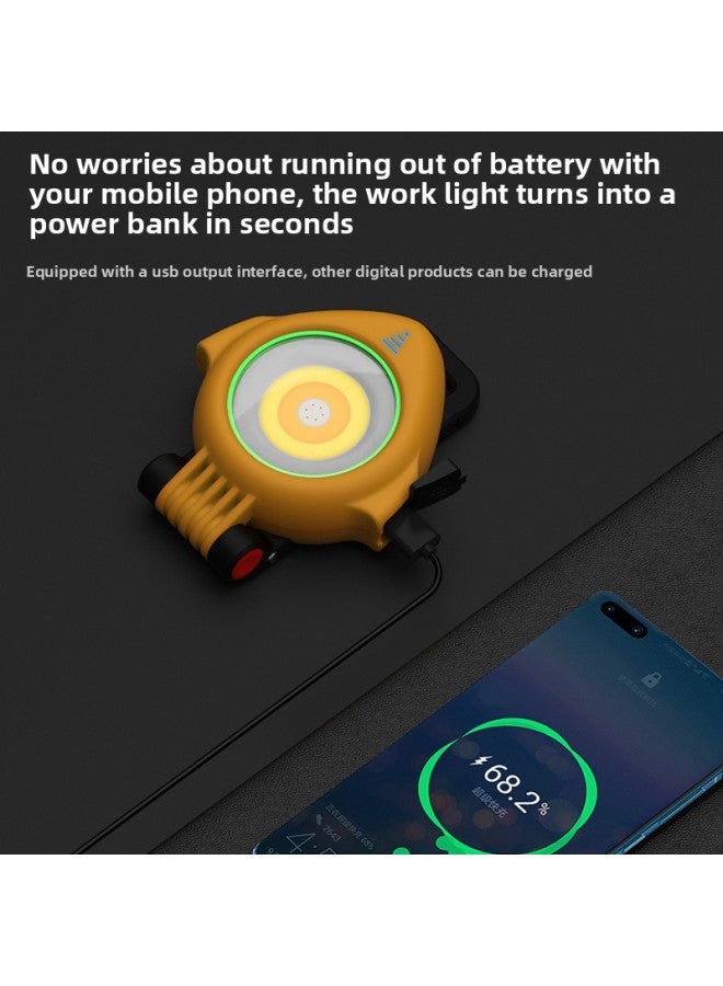 Charging Mobile Outdoor Led Solar Work Light Dual Cob With Magnetic Attraction Can Be Hung Multifunctional Portable-Power:Wj021 Blue Solar Charging Work Light  - Image 4
