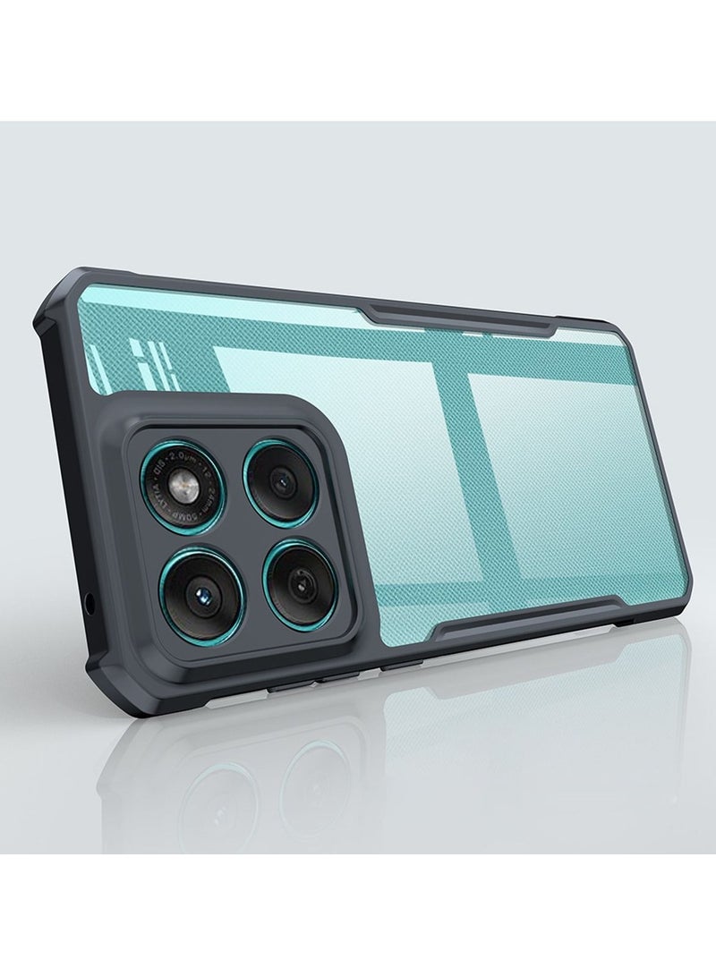 for Motorola Edge 60 Fusion Case, Ultra Thin Lightweight, Soft TPU Bumper, Acrylic Clear Back Cover Motorola Edge 60 Fusion, Black - Image 1