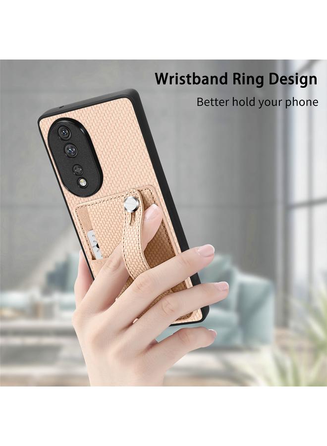 S-TOP Case For Honor 70 Wristband Kickstand Card Wallet Back Cover Phone Case with Tool Knife - Image 4