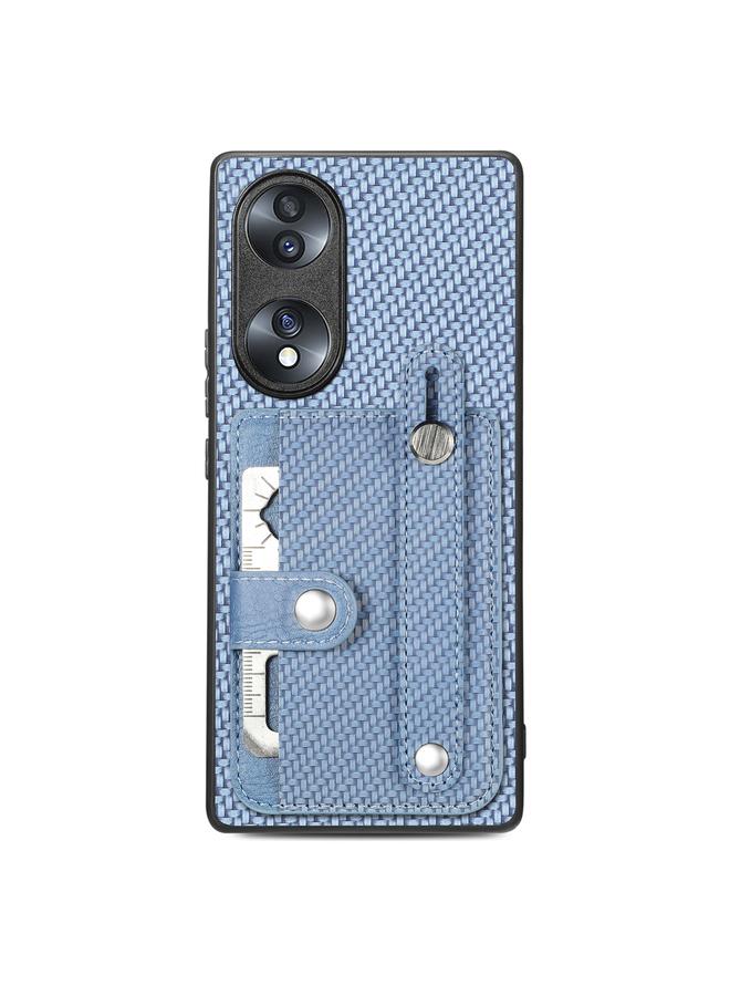 S-TOP Case For Honor 70 Wristband Kickstand Card Wallet Back Cover Phone Case with Tool Knife - Image 1