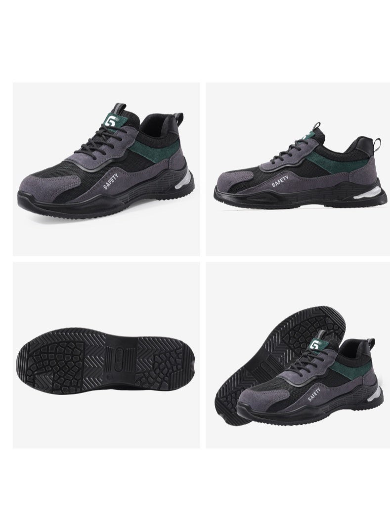 NIBEMINENT Men Safety Shoes Lightweight Steel Toe for Work for Workers Work Wear  Industrial Safety Tennis Sneakers - Image 2