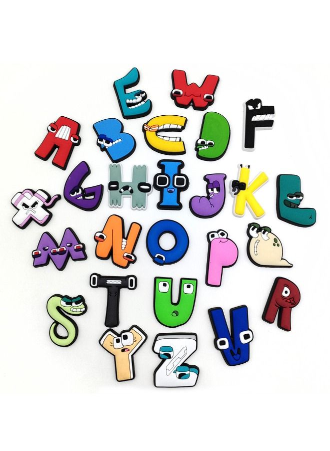26 Piece Crocs Shoe Decoration Charms, Alphabet Lore Series Charms Shoe Charm for Crocs Hole Hole Shoe, for Kids Boys Girls Men Women Party Favor - Image 3