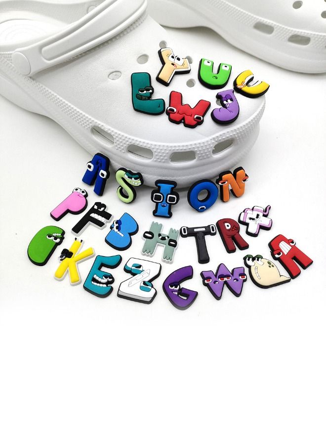 26 Piece Crocs Shoe Decoration Charms, Alphabet Lore Series Charms Shoe Charm for Crocs Hole Hole Shoe, for Kids Boys Girls Men Women Party Favor - Image 2