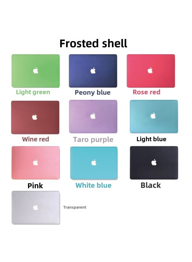 Protective Case For MacBook Pro Apple Laptop Protective Case Frosted Quicksand Cream Leather Case Color Painting-Color:Frosted-Peony Blue-Applicable Model:Hollow 2020 Air13(A1932/A2179/A2337) - Image 3