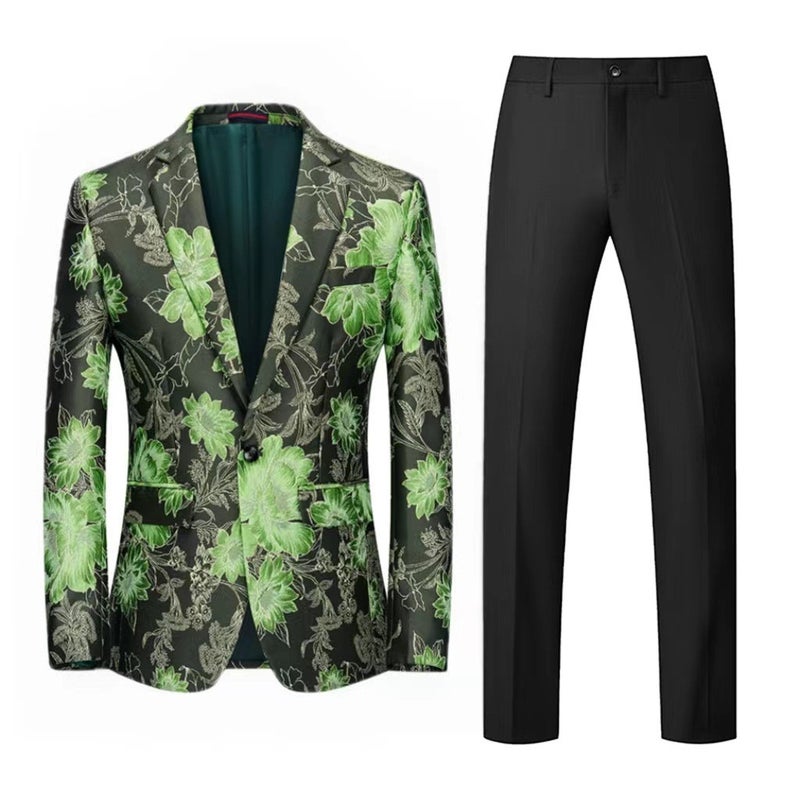 main push Korean slim suit suit AliExpress solid color business casual stretch suit - Image 1