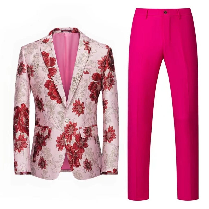 main push Korean slim suit suit AliExpress solid color business casual stretch suit - Image 4