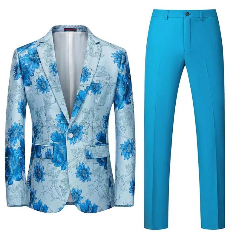 main push Korean slim suit suit AliExpress solid color business casual stretch suit - Image 2