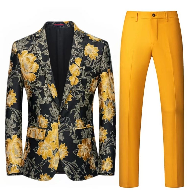 main push Korean slim suit suit AliExpress solid color business casual stretch suit - Image 5