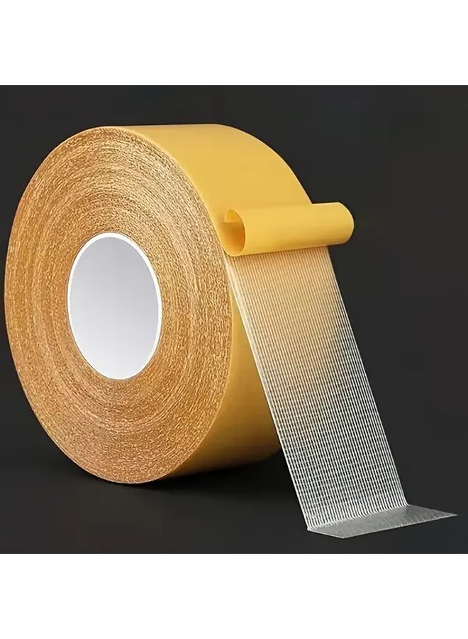 1pc Strong Waterproof Double Sided Tape 1 18inch x 787 4inch High Viscosity Fiberglass Mesh - Image 1