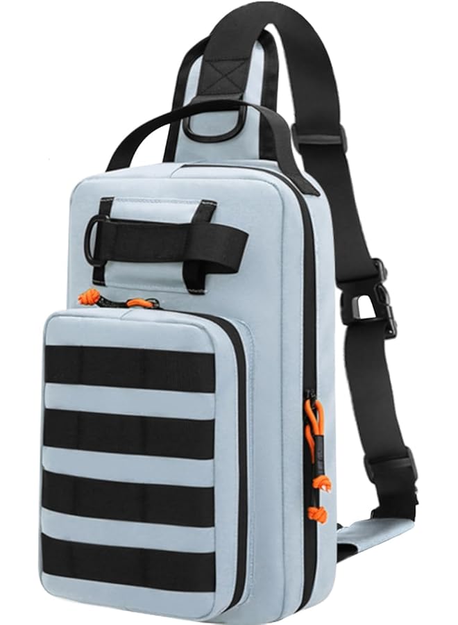 KASTWAVE Waterproof Fishing Waist Chest Pack with Airtight Zipper Durable Outdoor Fanny Bag for Hiking Cycling Camping Travel Adjustable Strap Portable Tackle Gear Organizer Gray - Image 1