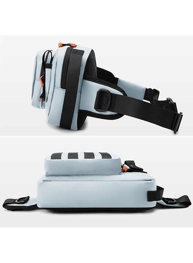 KASTWAVE Waterproof Fishing Waist Chest Pack with Airtight Zipper Durable Outdoor Fanny Bag for Hiking Cycling Camping Travel Adjustable Strap Portable Tackle Gear Organizer Gray - Image 3