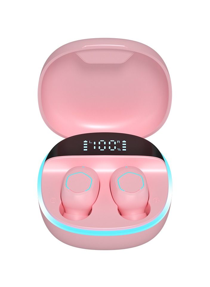 Wireless Binaural TWS Mini In-ear Digital Stereo 5.2 Bluetooth Headset (Pink)