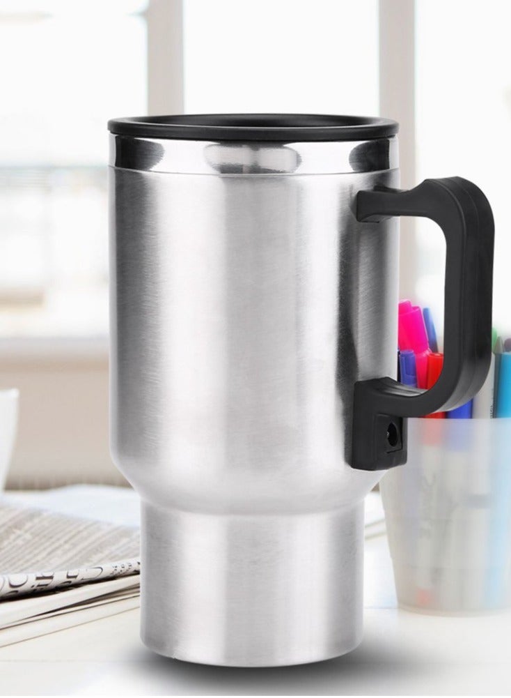 Generic Car Kettle Boiler 450ml Car Heating Travel Cup Stainless Steel Mug Car Coffee Cup Warmer with DC 12V Charger for Car (Kettle Boiler) - Image 3