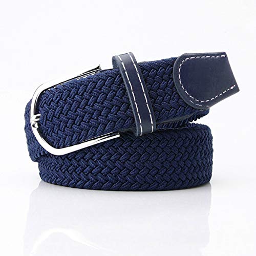 ZORO Stretchable Woven Fabric belt for Men & Women,Fits on upto 40 inches waist size,Hole free design (Blue 28) - Image 2