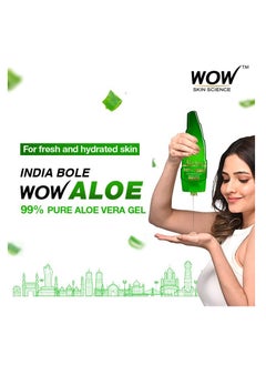 WOW Skin Science WOW Skin Science 99% Pure Aloe Vera Gel for Face, Skin & Hair - 150ml | Ultimate Gel For Glowing Skin | For Both Men and Women  - Image 2