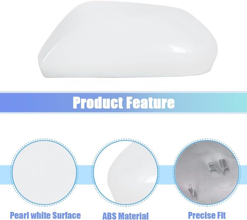 JESYMBX Rearview Mirror Cover Lid for Toyota Camry V70 8th (2018-2021) - Left Pearl White - Image 3