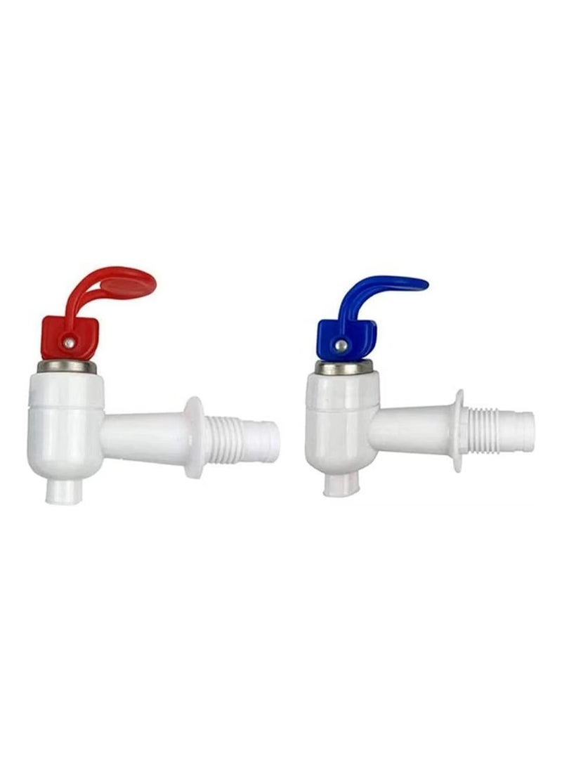 Royal Apex - Royal Apex 2 Pcs Sets Water Cooler Faucet Plastic Water Dispenser Tap Water Bottle Jug Spigot Spout Valve Replacement Parts Hot and Cold Internal Thread - Image 1