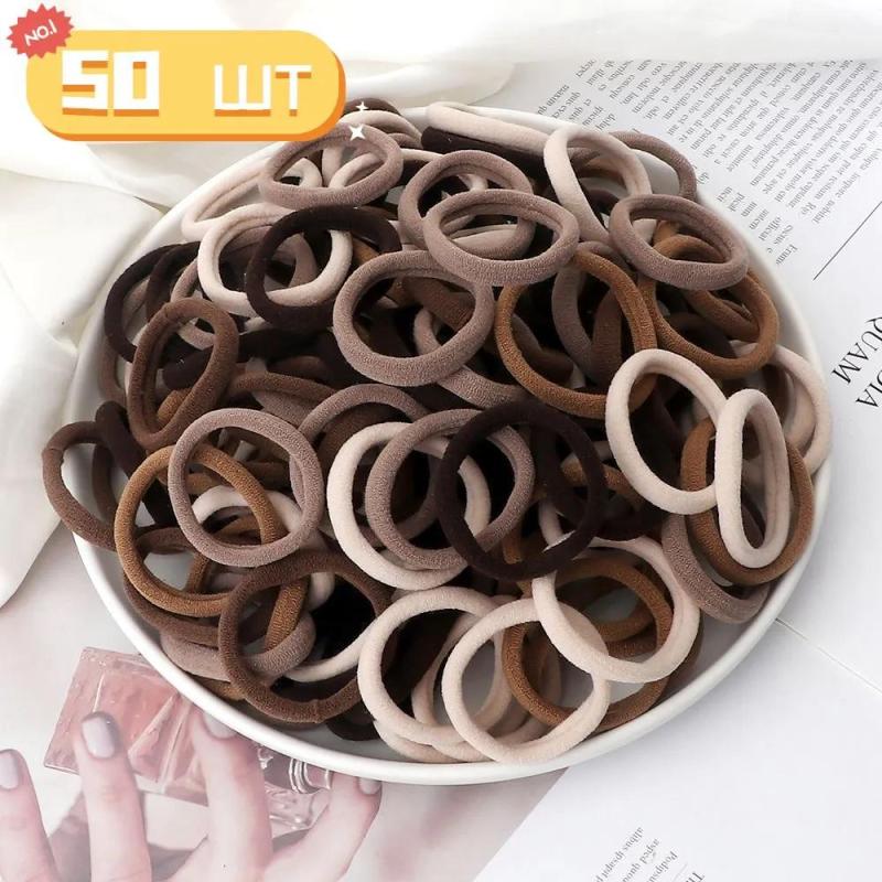 Multicolor Hair Ties - Stretchy Hair Elastics for Women, Girls and Long Hair - Image 1