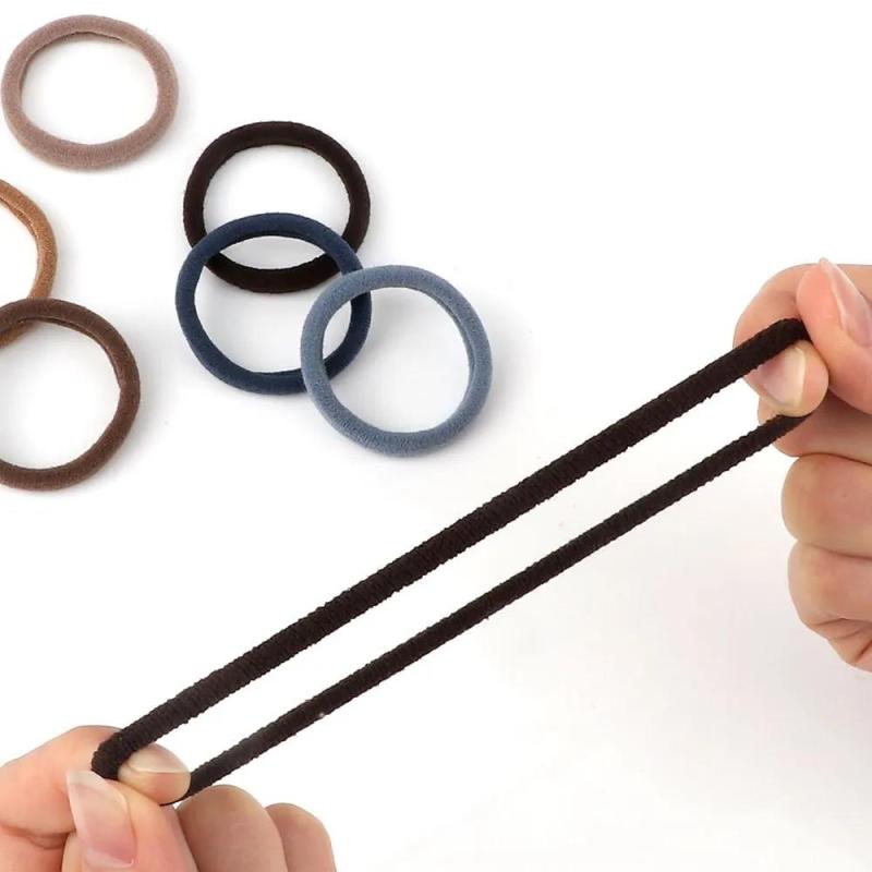 Multicolor Hair Ties - Stretchy Hair Elastics for Women, Girls and Long Hair - Image 3