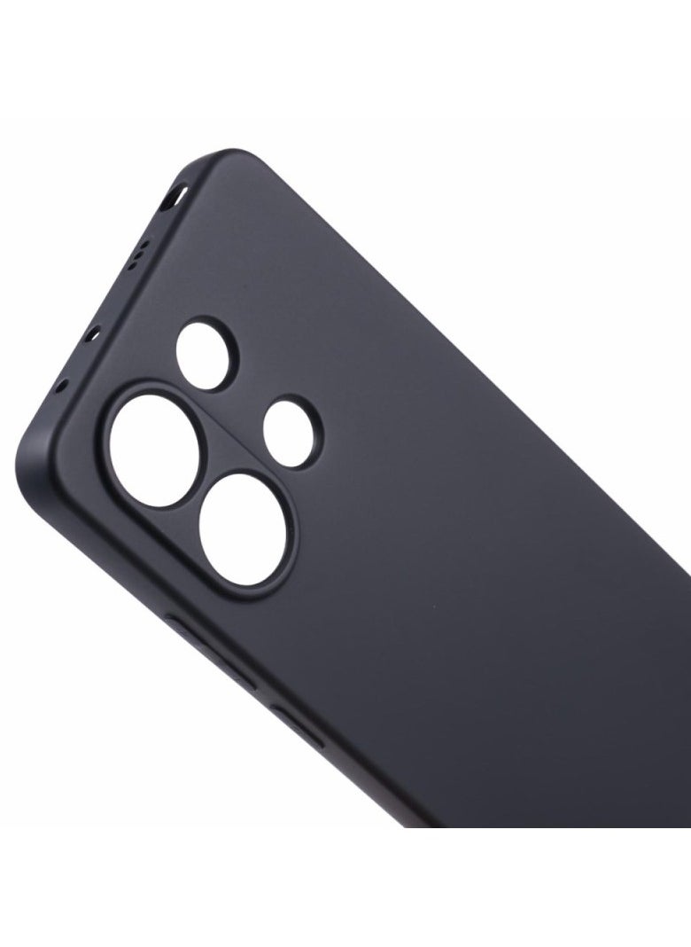 ماركة غير محددة - جراب خلفي ملون من السيليكون لهاتف Xiaomi Redmi Note 13 (4G) مع حماية للكاميرا من الصدمات من TPU متوافق مع Xiaomi Redmi Note 13 (4G) (6.67 بوصة) (أسود) - Image 1