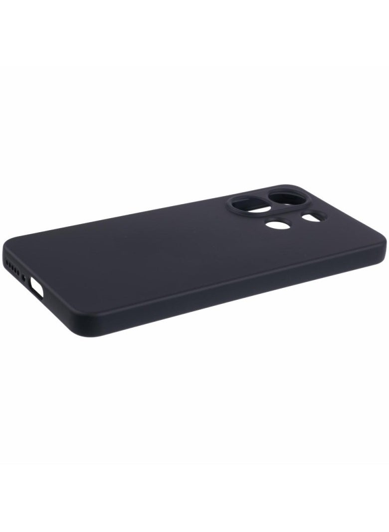ماركة غير محددة - جراب خلفي ملون من السيليكون لهاتف Xiaomi Redmi Note 13 (4G) مع حماية للكاميرا من الصدمات من TPU متوافق مع Xiaomi Redmi Note 13 (4G) (6.67 بوصة) (أسود) - Image 1