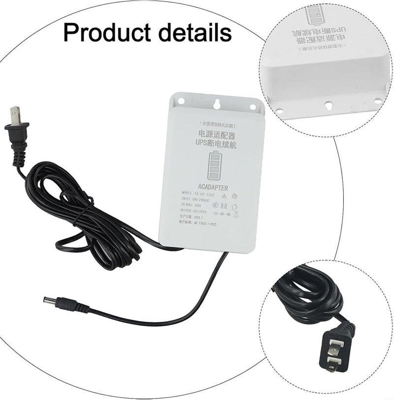 6000mAh Mini UPS Battery Backup DC 12V 2A Uninterruptible Rainproof Power Supply - Image 3