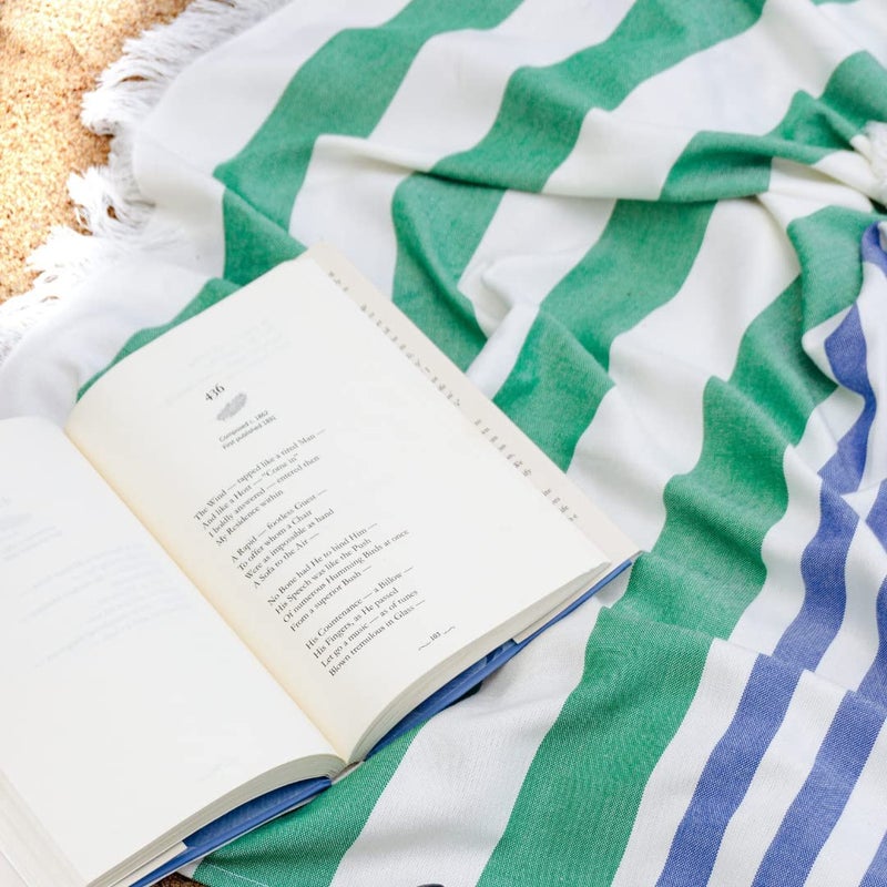 Mush Extra Large Cabana Style Turkish Towel 100 Bamboo Bath Towel 90 x 160 cms Ideal for Beach Bath Pool etc Light GreenGrey BlueDark Green 2 - Image 4