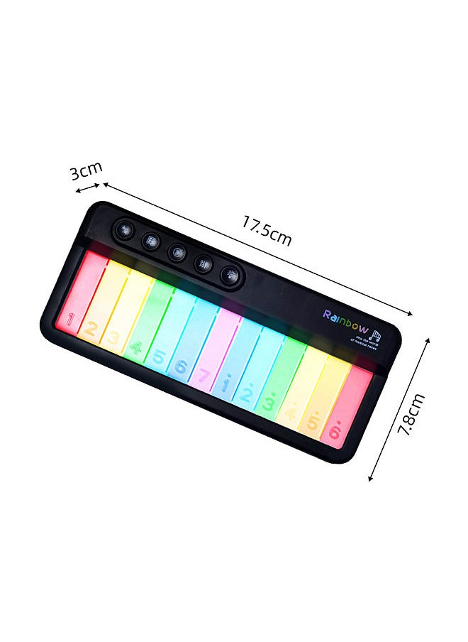 Generic 13 Key Colorful Music Keyboard Piano Musical Instrument Colorful Light Music Box Portable Piano Keyboard Small Piano with Lighting Gift  - Image 2