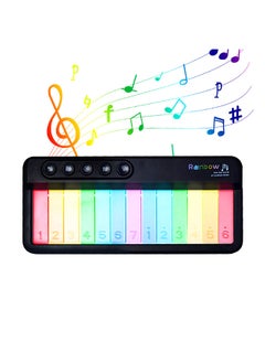 13 Key Colorful Music Keyboard Piano Musical Instrument Colorful Light Music Box Portable Piano Keyboard Small Piano with Lighting Gift