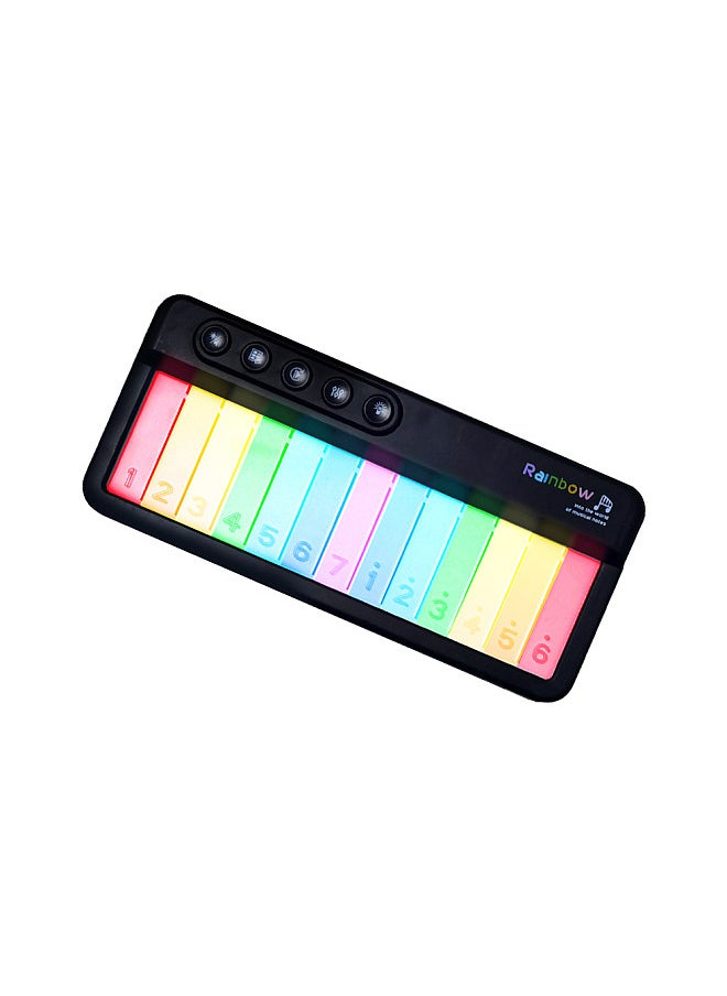 Generic - 13 Key Colorful Music Keyboard Piano Musical Instrument Colorful Light Music Box Portable Piano Keyboard Small Piano with Lighting Gift - Image 1