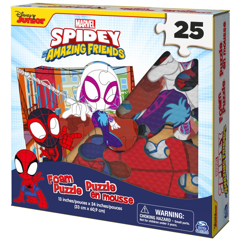 Spin Master Games, Marvel Spidey and His Amazing Friends Puzzles, Squishy Foam Puzzle, 25 Pieces, Spiderman Toys, for Ages 4 & Up - Image 5