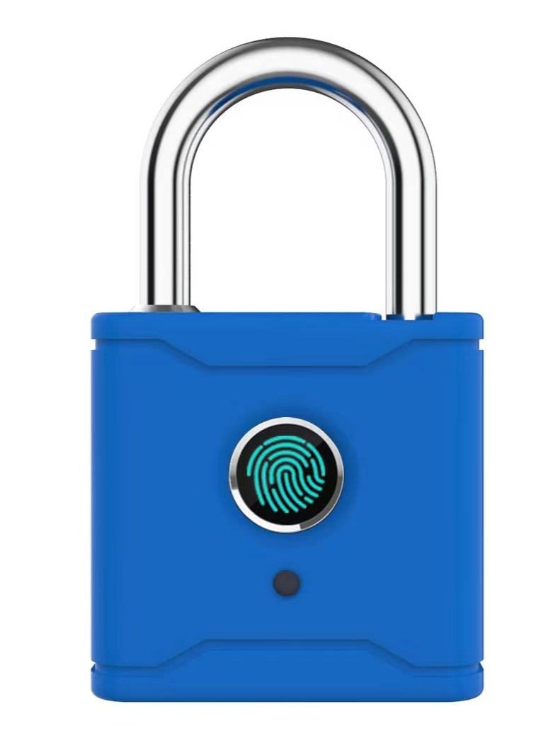 Fingerprint Padlock, Locker Lock Bluetooth Thumbprint Lock, Smart Padlock, Water Resistant, USB Rechargeable,Suitable for Gym,Outdoor,Warehouse, Sports,Suitcase, Bike, School, Fence and Storage - Image 1