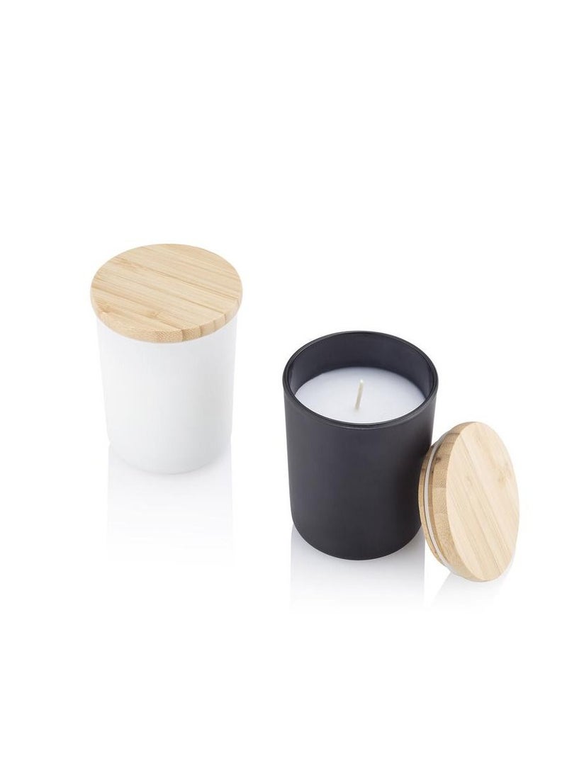 Eco-neutral Premium scented candles for home, Oud Scented Candles Gift set in glass jar with Bamboo Lid bath body works gift set for women (White) - Image 2