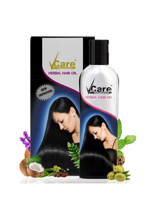 VCare 13+ Herbal Hair Oil With Coconut,Castor,Almond,Olive,Jojoba,Holy Basil,Lavender,Curry Leaf Oils For Men And Women | Ideal For All Type Hair Growth  - Image 1