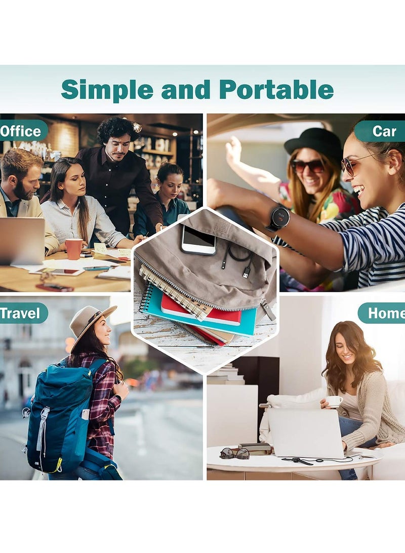 Magnetic Charger Cable Compatible with Haylou Solar LS05/RT LS05S/RT2 LS10/RS4 LS12/RS4 LS16,YAMAY SW022,AGPTEK LW11,USB 2 Pins 4mm 0.16inch Charging Cable 60cm 1.96ft - Image 4