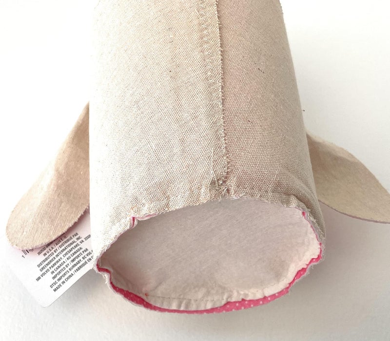 Greenbrier Fabric Bunny Easter Basket Pink - Image 3