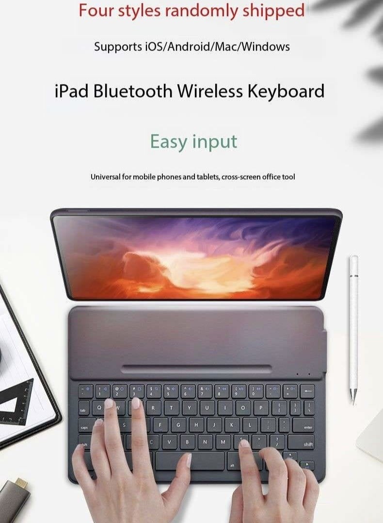 Wireless Bluetooth Rechargeable Keyboard – Multi-Device Universal Portable Keyboard, Compatible with iOS, Android, Windows, iPad, Tablets & MacBook