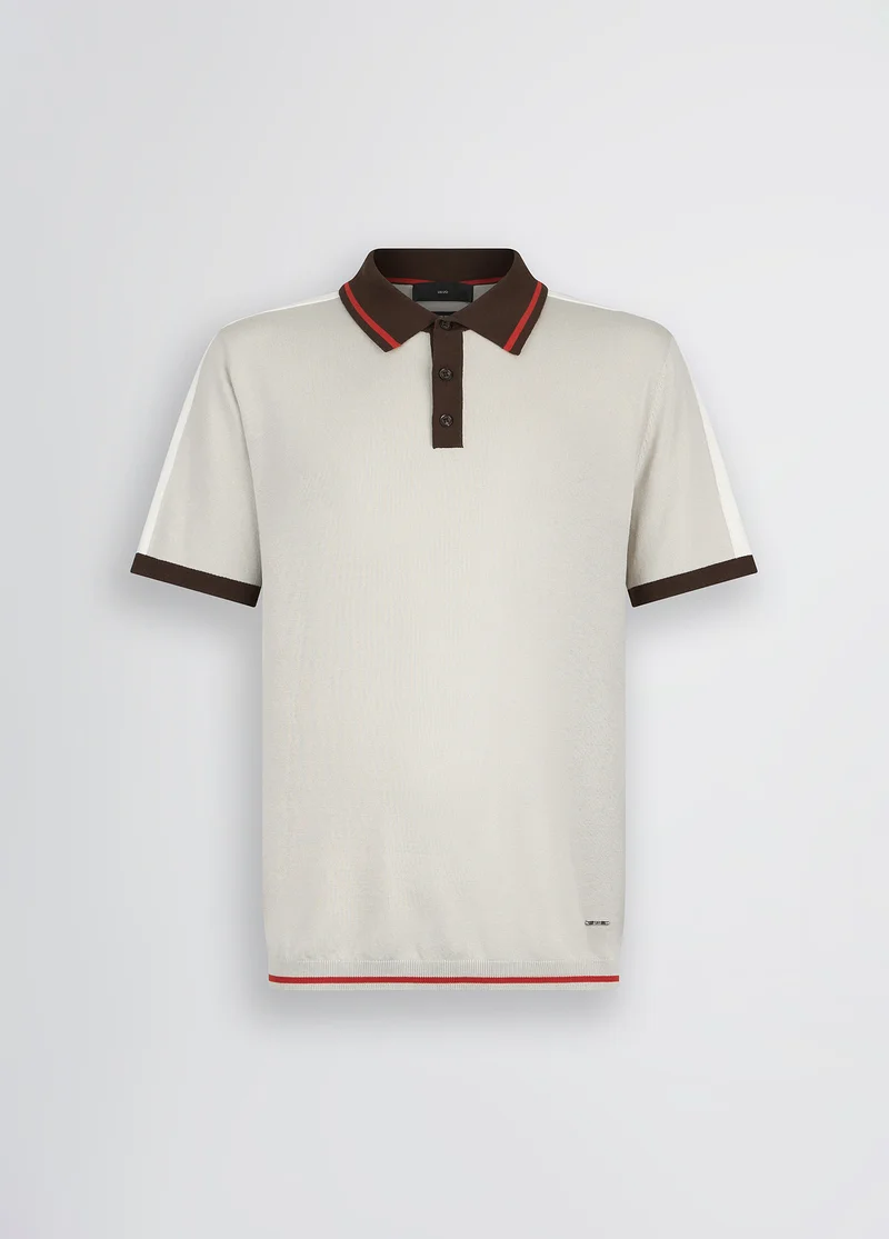 Liu Jo Grey Knit Polo Shirt