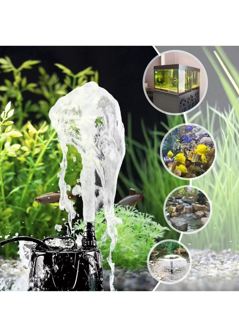 YOKA Submersible Water Pump, 2500L/H 60W Ultra-Quiet Fountain Water Pump, Bottom Pumping Aquarium Pump with 48 Hours Anti Dry Burning, 3m High Lift and 3 Nozzles for Fish Tank Pond Pool Garden  - Image 5