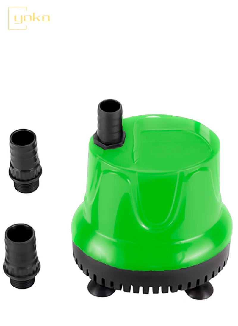 يوكا مضخة ماء غاطسة، 2500 لتر/ساعة، 60 واط، مضخة ماء نافورة فائقة الهدوء، مضخة أكواريوم بضخ من القاع مع حماية من الحرق الجاف لمدة 48 ساعة، ارتفاع رفع 3 أمتار و3 فوهات لحوض السمك، البركة، الحوض، الحديقة - Image 3