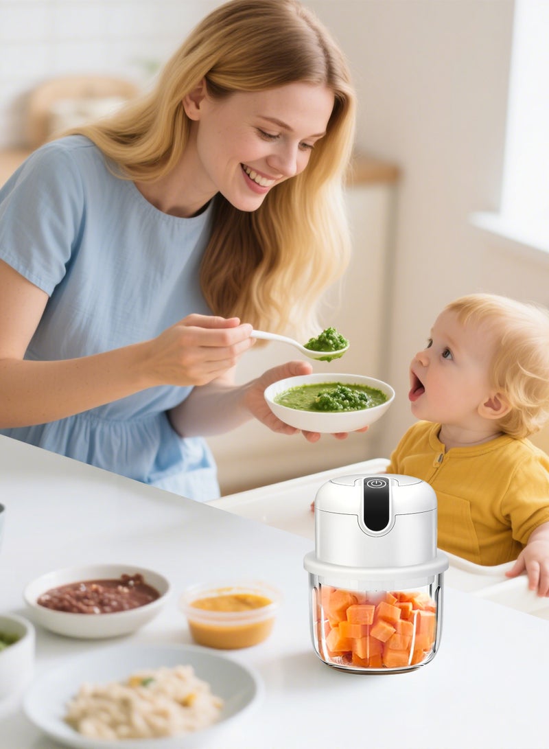 Xkimos Baby Food Maker Electric Mixer Mini Food Grinder with Glass Bowl White for Baby Food Preparation Everyday Use and Home Kitchen - Image 5