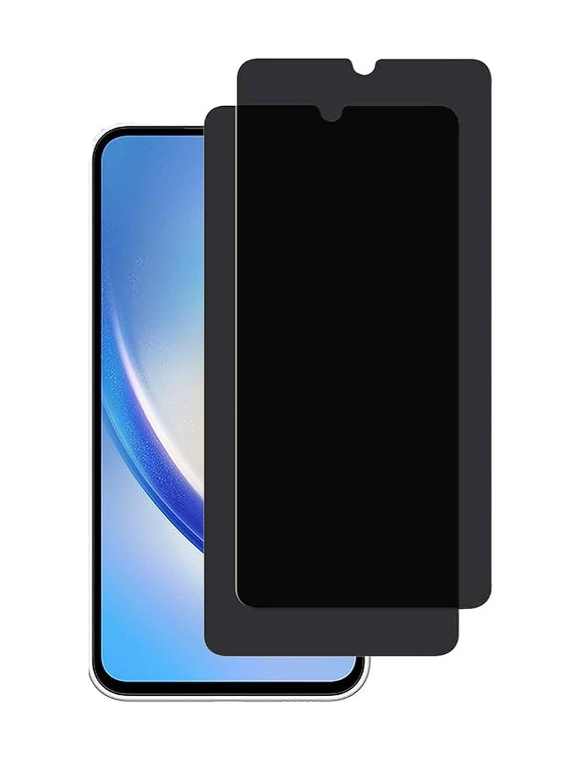 we3 2 Pieces Tempered Glass Screen Protector Anti-Spy Privacy Designed For Samsung Galaxy A34 Full Screen Coverage And Bubble Free  - Image 1