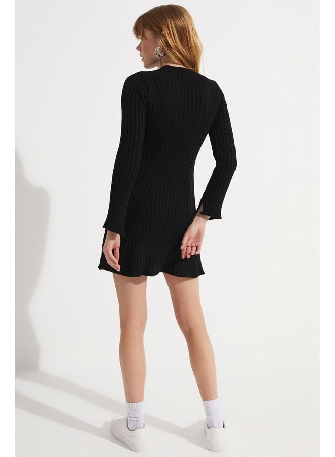 جون فستان محبوك مضلع - Image 3