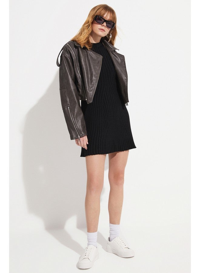 جون فستان محبوك مضلع - Image 1